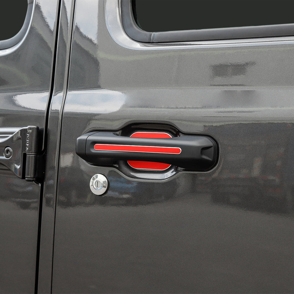 For 2020+ Jeep Gladiator JT 4 Door Aluminium Door Handle Trim Cover（8 pcs）