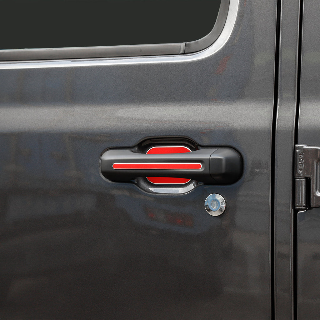 For 2020+ Jeep Gladiator JT 4 Door Aluminium Door Handle Trim Cover（8 pcs）