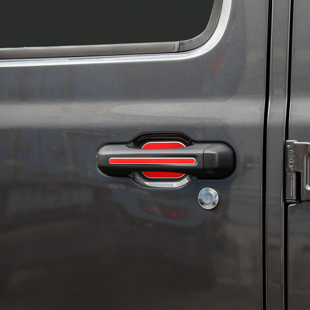 For 2020+ Jeep Gladiator JT 4 Door Aluminium Door Handle Trim Cover（8 pcs）