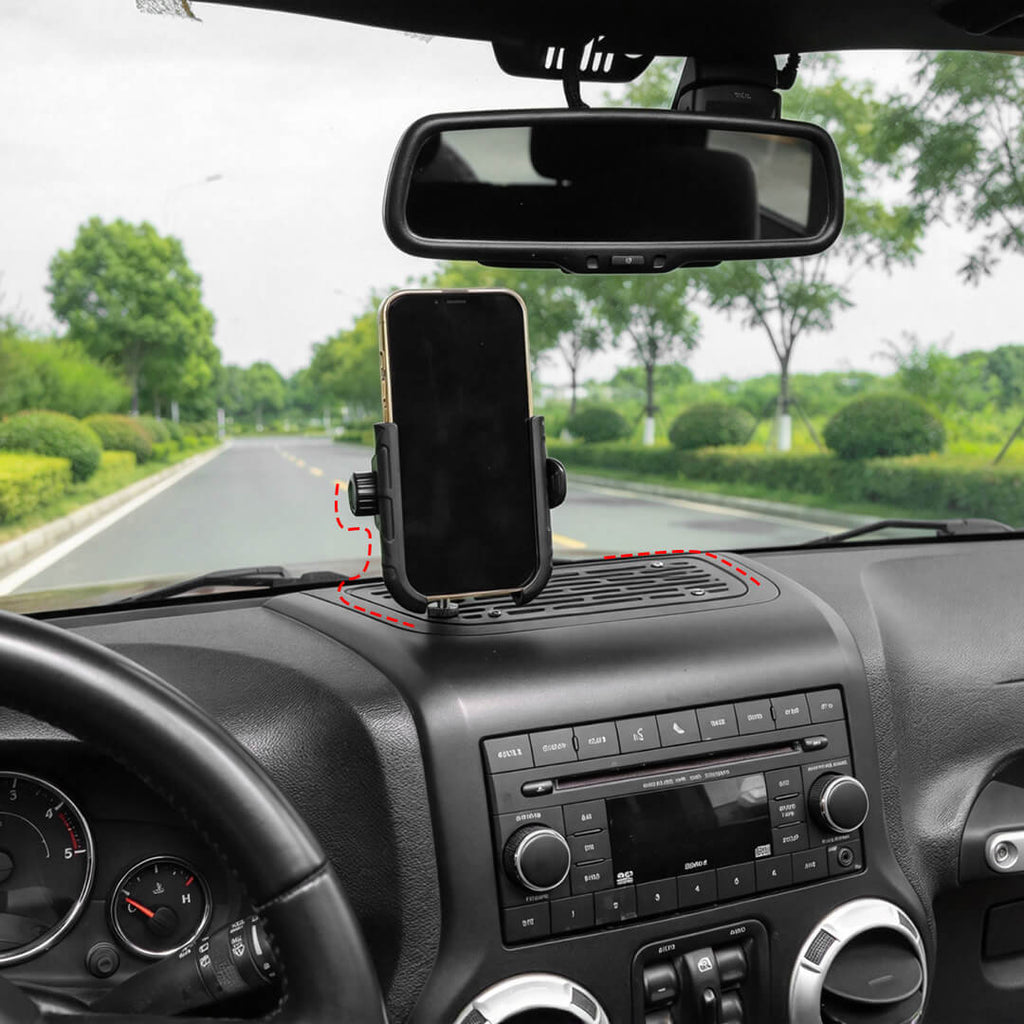 For 2011-2018 Jeep Wrangler JK Center Console Expansion Phone Mount Holder（5 pcs）