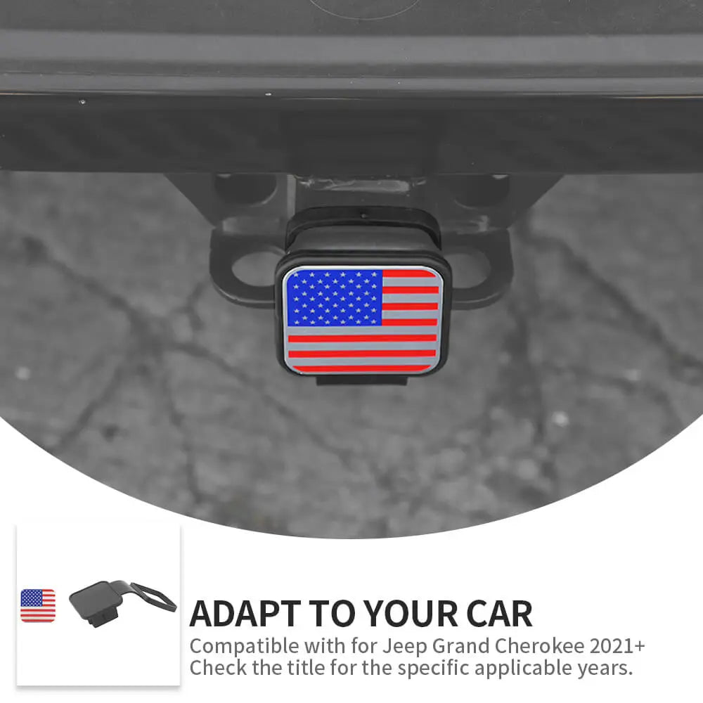 2" Trailer Hitch Cover with American Flag – Patriotic Tow Hitch Plug Insert Cap for 2 Inch Receivers, Fits Most Vehicles