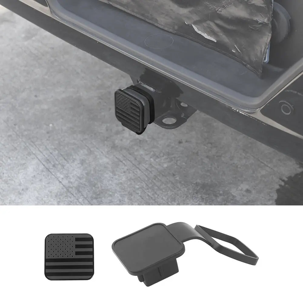 2" Trailer Hitch Cover with American Flag – Patriotic Tow Hitch Plug Insert Cap for 2 Inch Receivers, Fits Most Vehicles