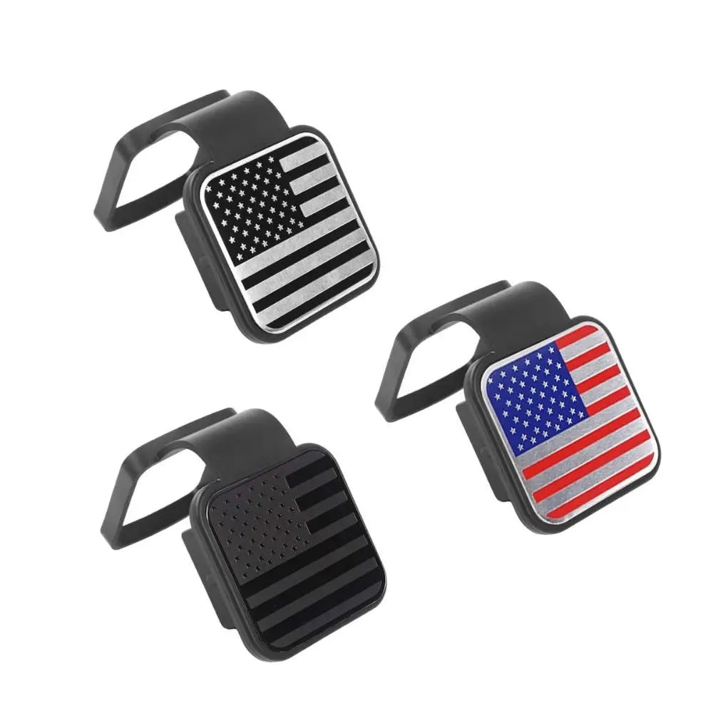2" Trailer Hitch Cover with American Flag – Patriotic Tow Hitch Plug Insert Cap for 2 Inch Receivers, Fits Most Vehicles