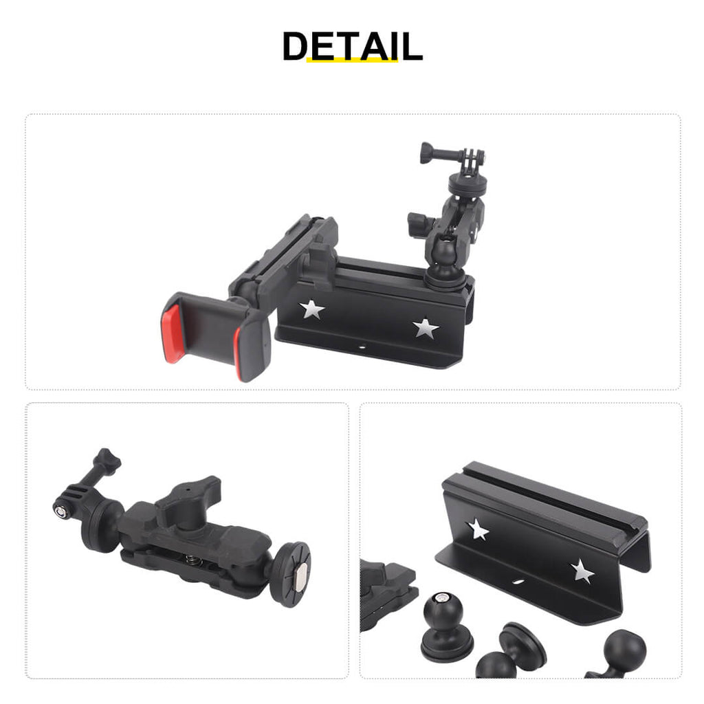 For 2011-2018 Jeep Wrangler JK Center Console Rail Expansion Phone Mount Holder（9 pcs）
