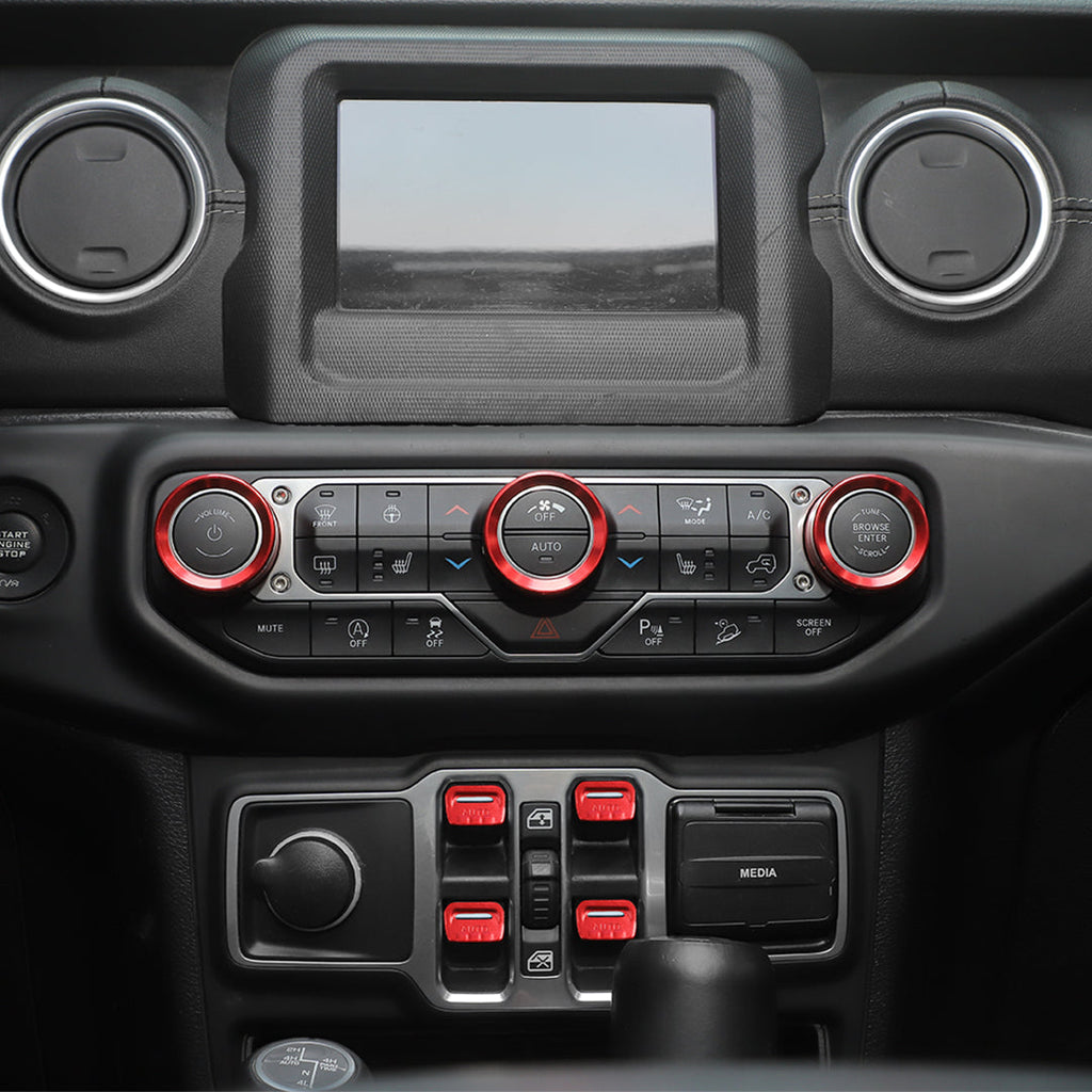 For 2024+ Jeep Wrangler JL & Gladiator JT Aluminum Air Vent & Center Console Control Trim Cover Kit