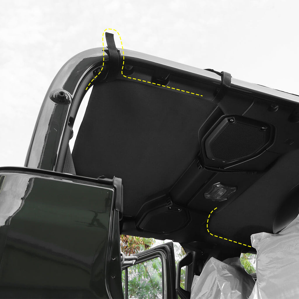 For 2020+ Jeep Gladiator JT 4 Door Soft Top Bikini Sunshade Mesh Anti-UV