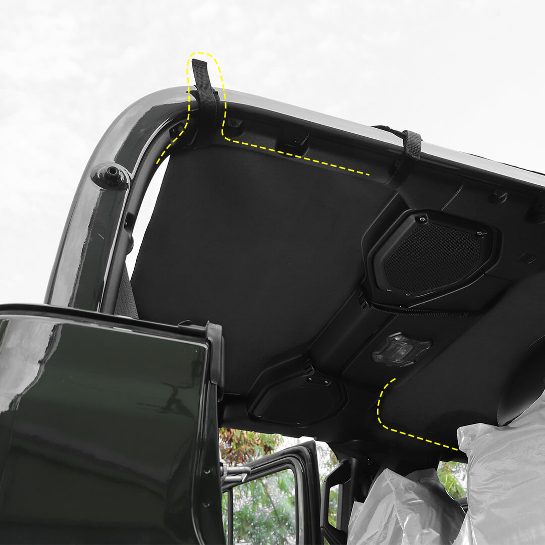 For 2020+ Jeep Gladiator JT 4 Door Soft Top Bikini Sunshade Mesh Anti-UV