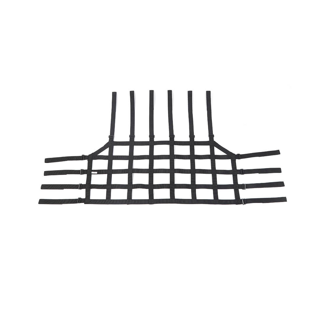 Fabric Strap & ABSFor 2007-2018 Jeep Wrangler JKU 4 Door Rear Trunk Mesh Cargo Net Organizer Restraint Protective Roof Top Baggage