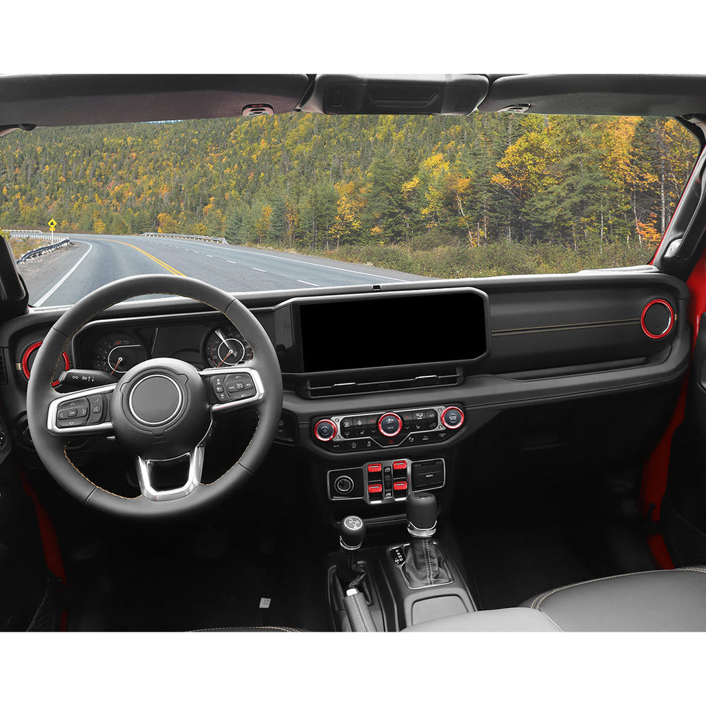 For 2024+ Jeep Wrangler JL & Gladiator JT Aluminum Air Vent & Center Console Control Trim Cover Kit