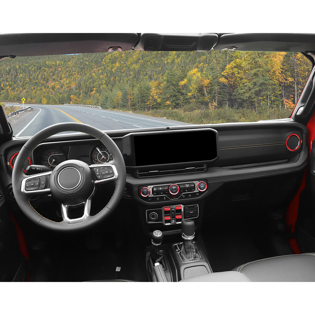 For 2024+ Jeep Wrangler JL & Gladiator JT Aluminum Air Vent & Center Console Control Trim Cover Kit