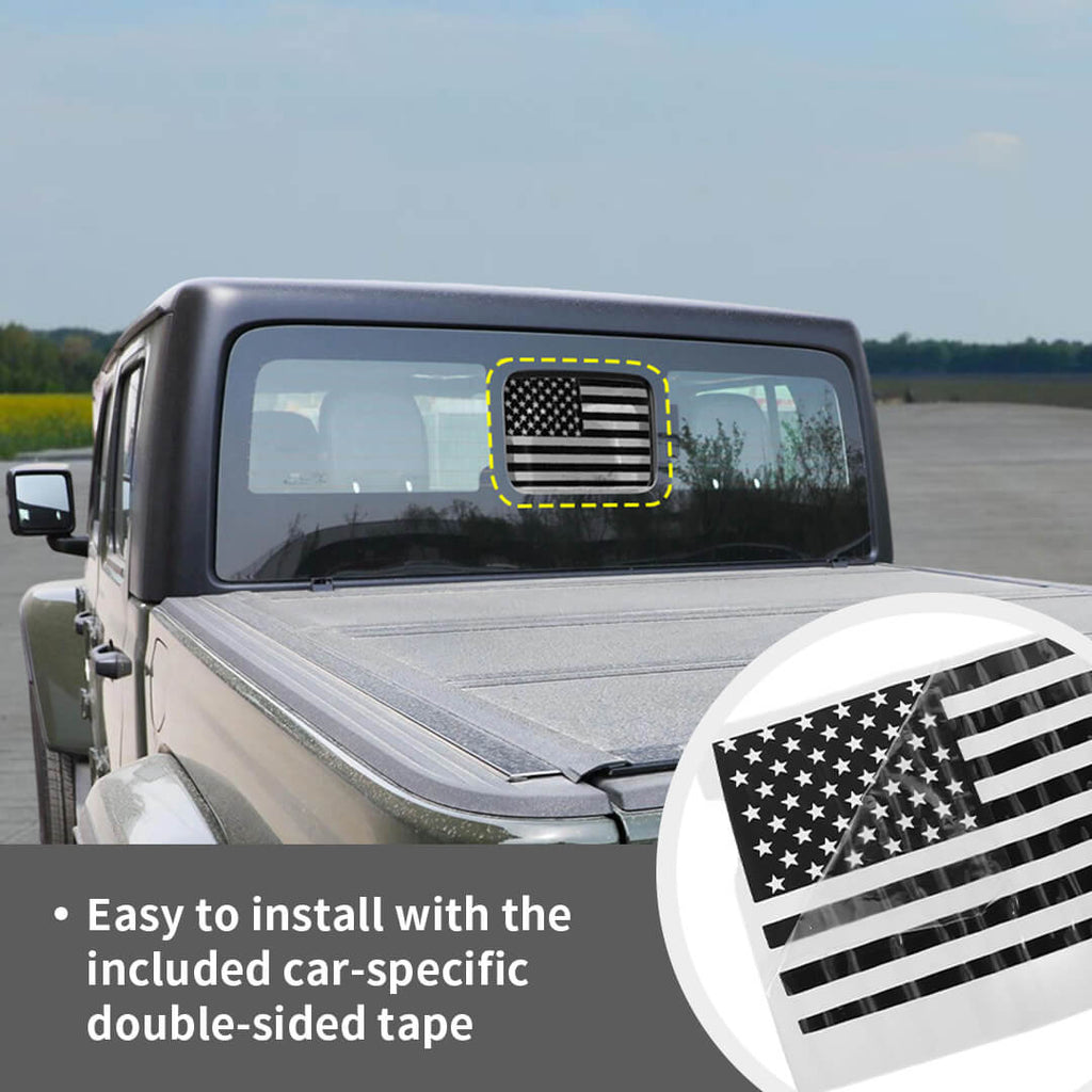 For 2020+ Jeep Gladiator JT Rear Windshield Center Small Window Decal Sticker