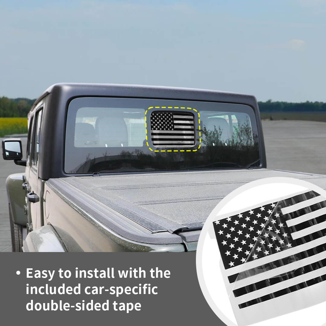For 2020+ Jeep Gladiator JT Rear Windshield Center Small Window Decal Sticker