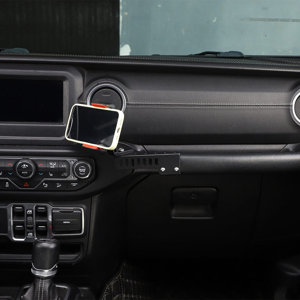 For 2018-2023 Jeep Wrangler JL & Gladiator JT Passenger Side Grab Bar Phone Holder Bracket（2 pcs）