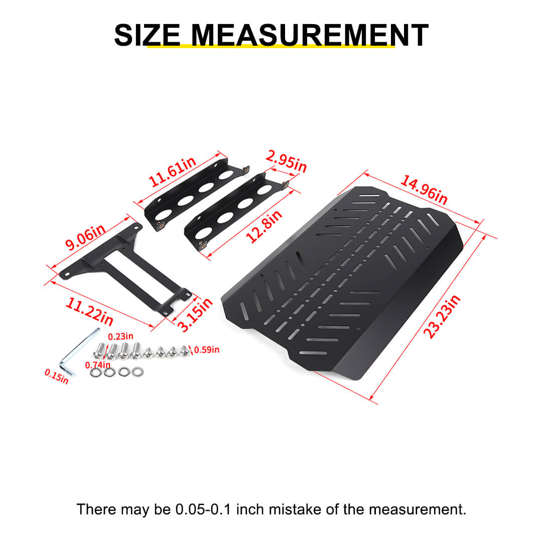 For 2007-2018 Jeep Wrangler JK Tailgate Expansion Bracket Rear Door Support Rack Cargo Mount（4 pcs）