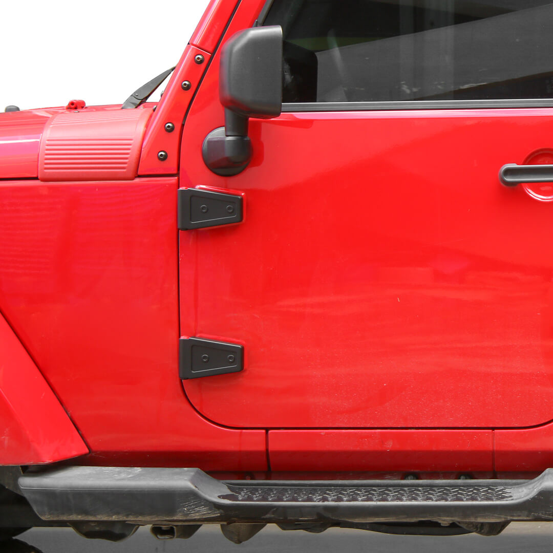 For 2007-2018 Jeep Wrangler JK 2 Door Door & Hood Hinge Cover Trim Exterior Accessories（6 pcs）