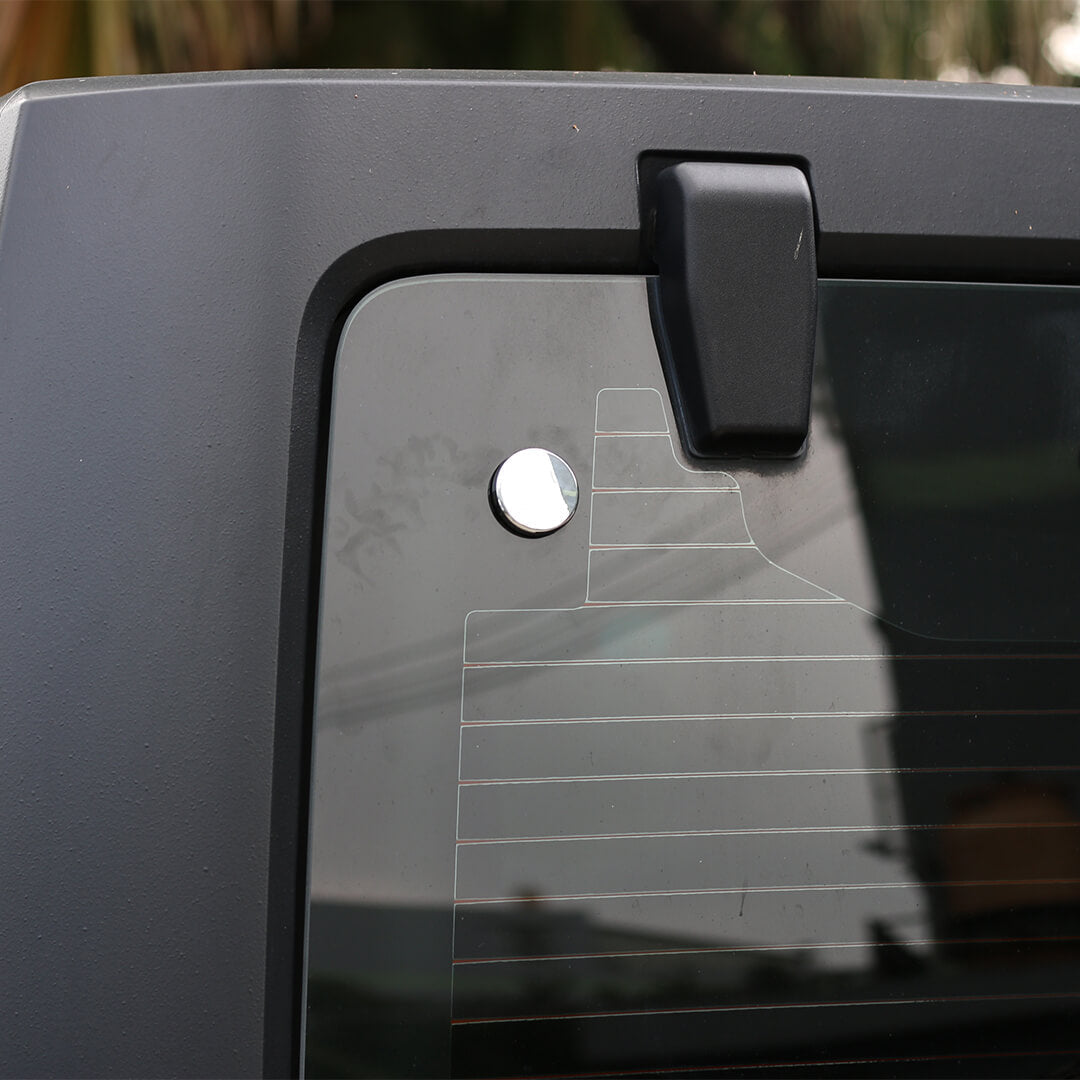 For 2007- 2018 Jeep Wrangler JK Chrome Tailgate Rear Glass Door Decor Cover Trim（2 pcs）