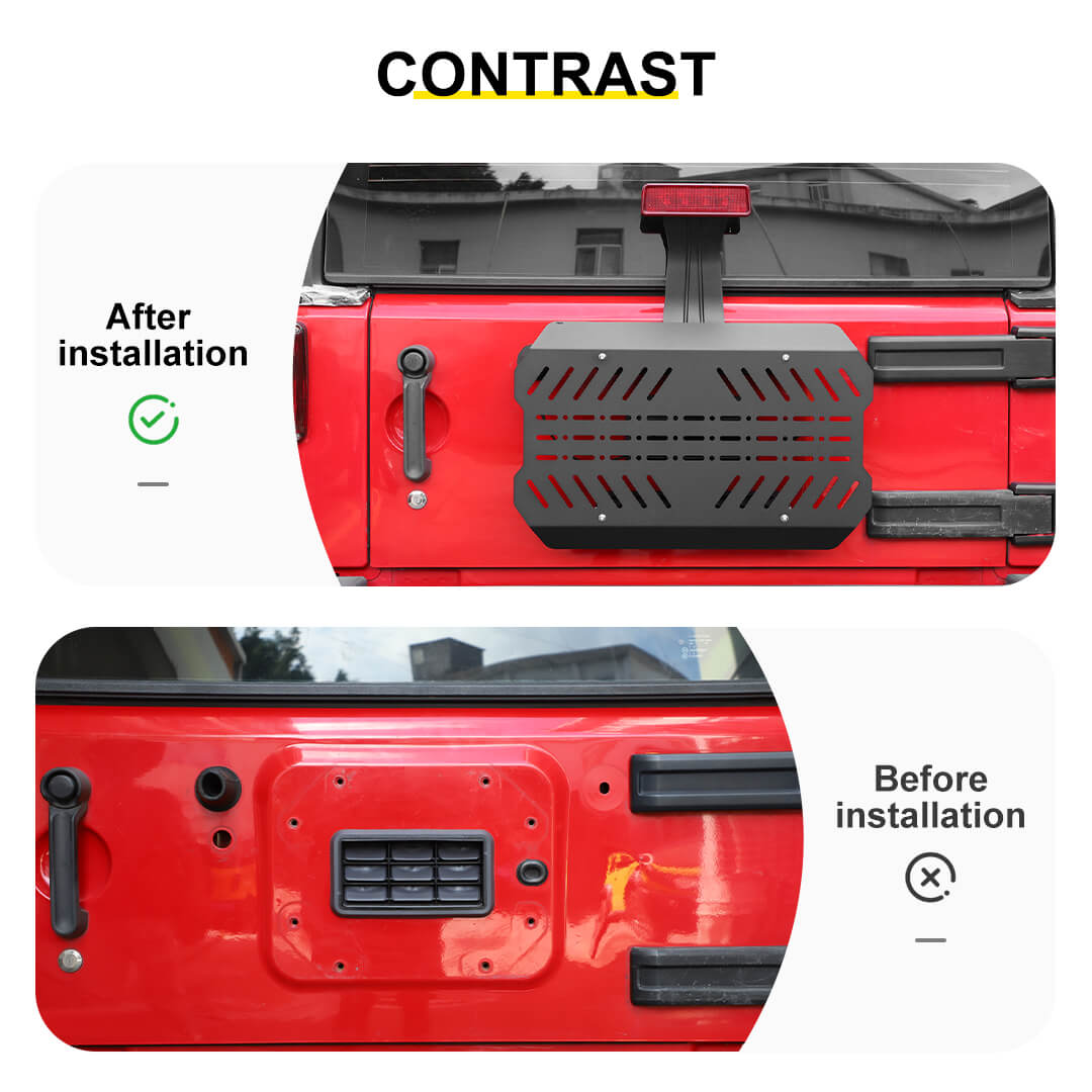 For 2007-2018 Jeep Wrangler JK Tailgate Expansion Bracket Rear Door Support Rack Cargo Mount（4 pcs）
