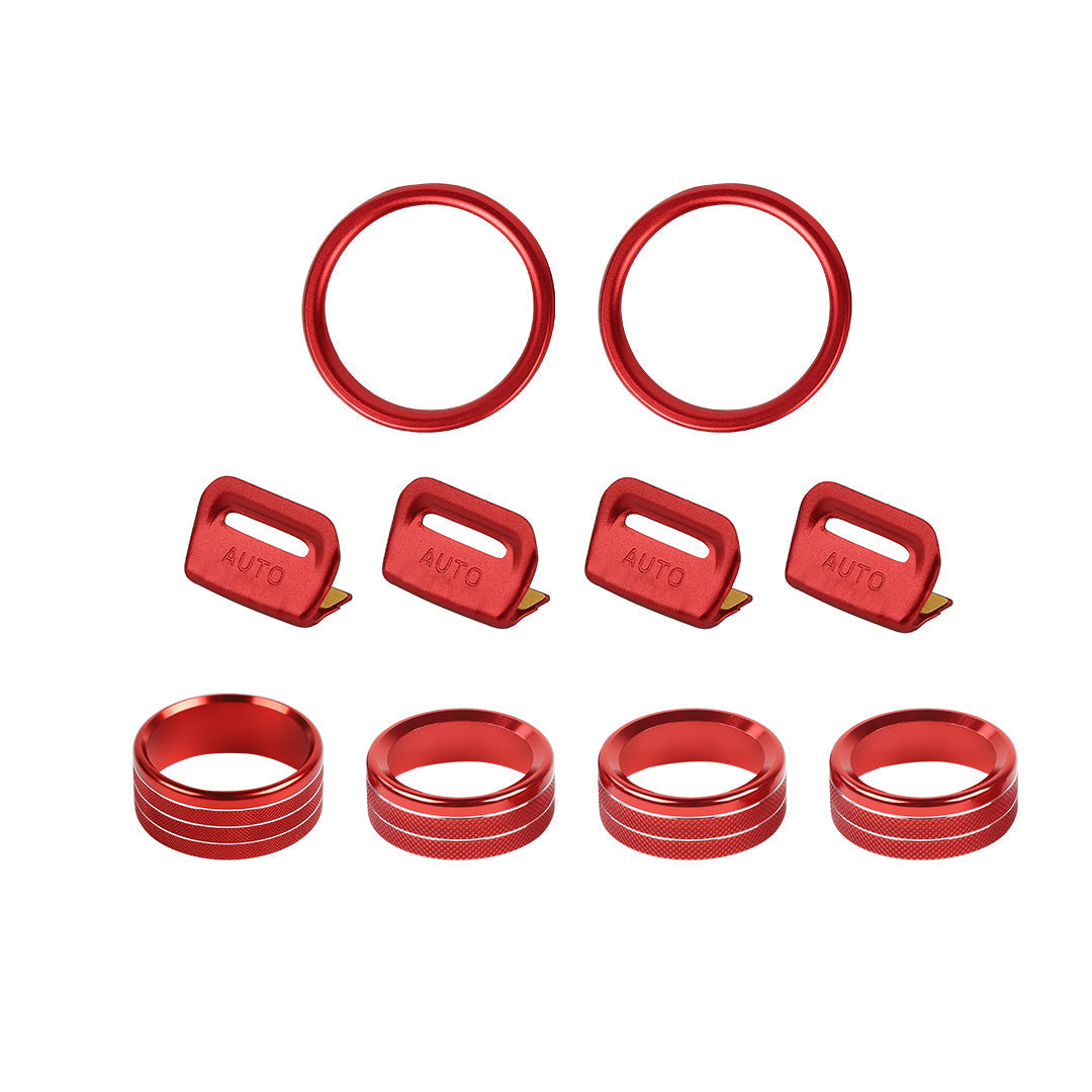 For 2024+ Jeep Wrangler JL & Gladiator JT Aluminum Air Vent & Center Console Control Trim Cover Kit