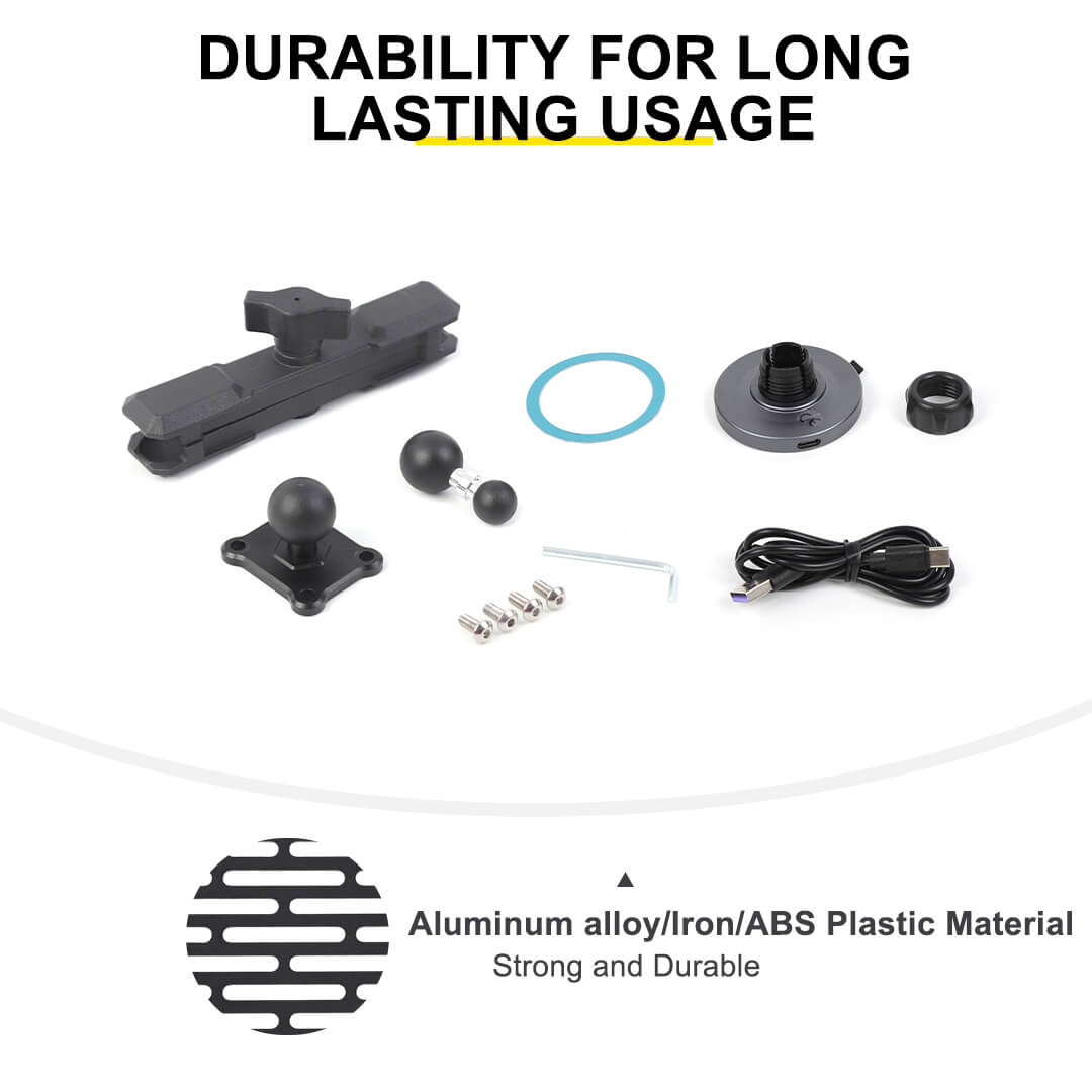 For 2024+ Jeep Wrangler JL & Gladiator JT Center Console Magnetic Wireless Charging Phone Mount Holder (6 pcs)
