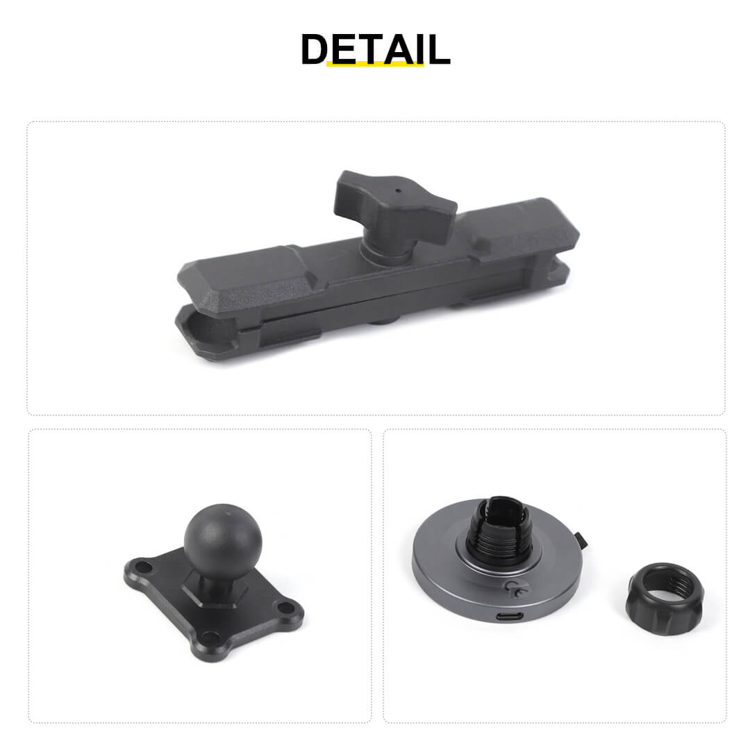 For 2024+ Jeep Wrangler JL & Gladiator JT Center Console Magnetic Wireless Charging Phone Mount Holder (6 pcs)