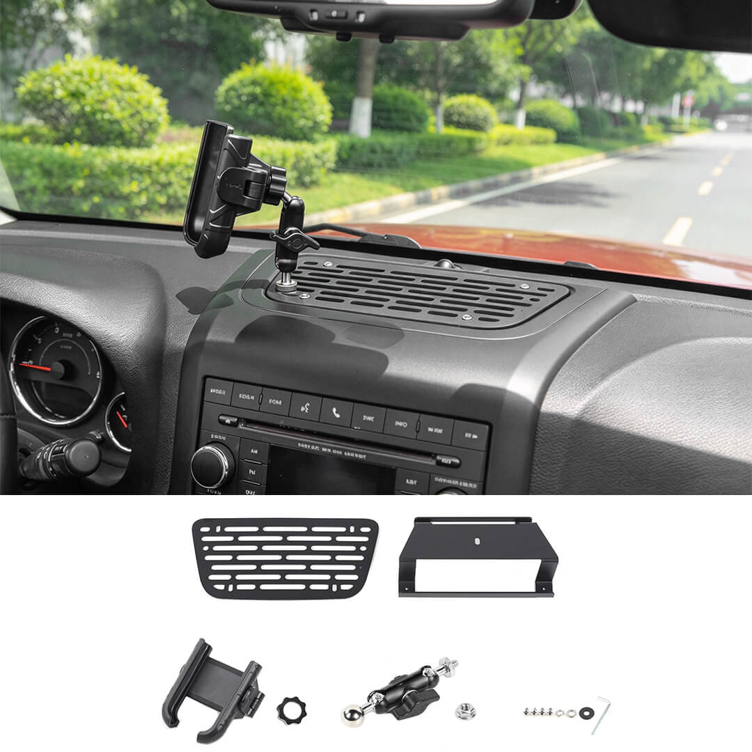 For 2011-2018 Jeep Wrangler JK Center Console Expansion Phone Mount Holder（5 pcs）