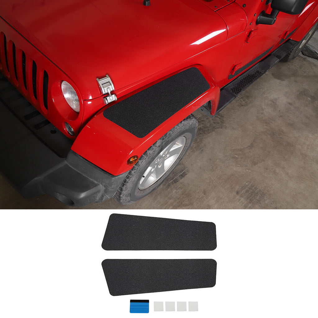 For 2007-2018 Jeep Wrangler JK Front Fender Top Anti-Scratch Protector Pad（2 pcs）
