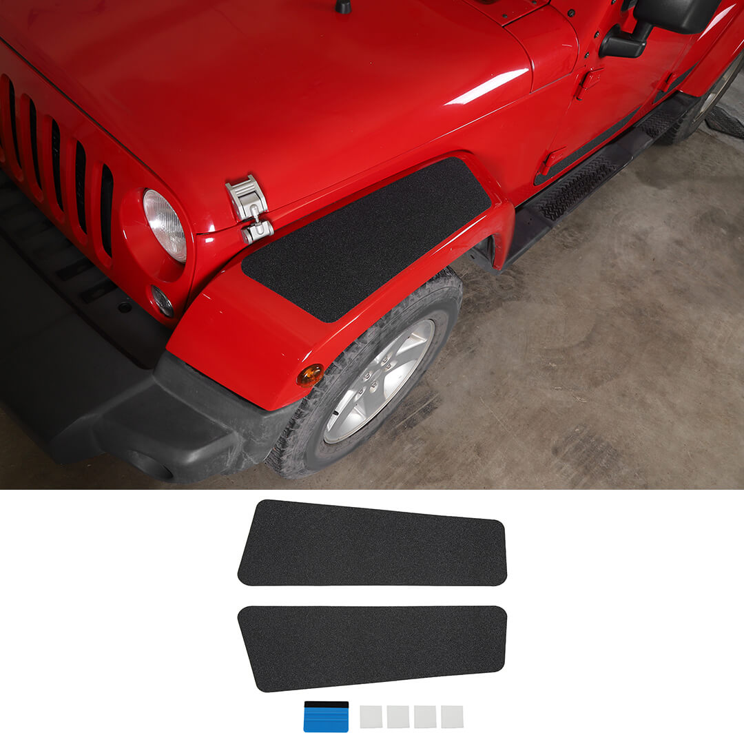 For 2007-2018 Jeep Wrangler JK Front Fender Top Anti-Scratch Protector Pad（2 pcs）