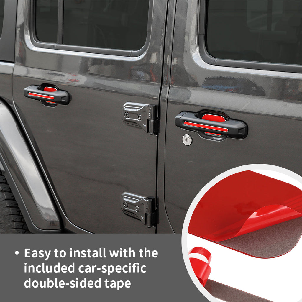 For 2020+ Jeep Gladiator JT 4 Door Aluminium Door Handle Trim Cover（8 pcs）