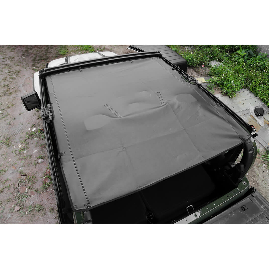 For 2020+ Jeep Gladiator JT 4 Door Soft Top Bikini Sunshade Mesh Anti-UV