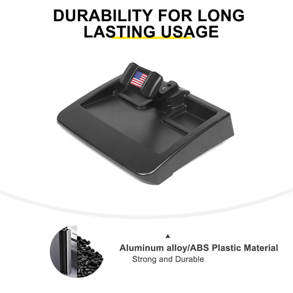 For 2007-2011 Jeep Wrangler JK Center Console Phone Holder Mount Bracket with Storage Box（3 pcs）