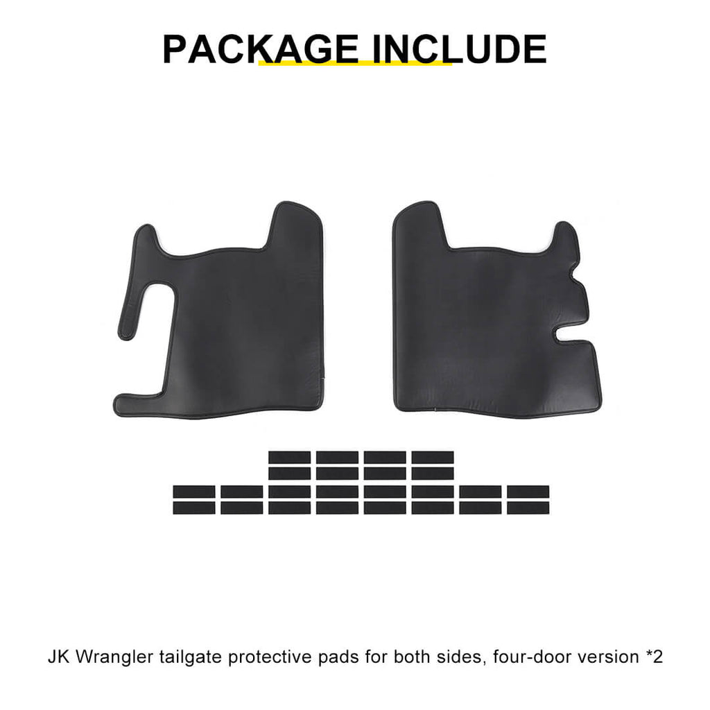 For 2007-2018 Jeep Wrangler JKU 4 Door Rear Trunk Side Protection Pad Cover（2 pcs）