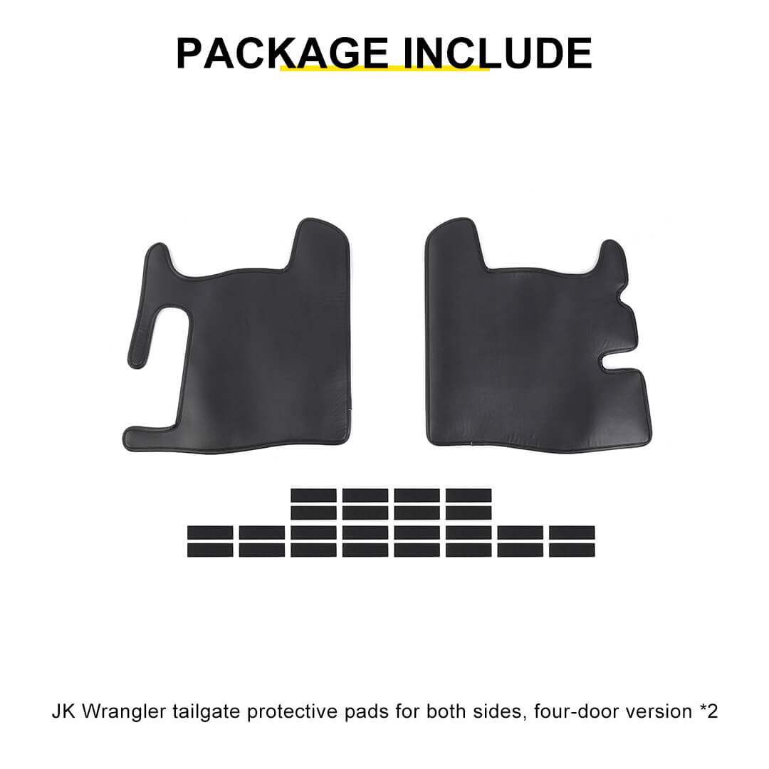 For 2007-2018 Jeep Wrangler JKU 4 Door Rear Trunk Side Protection Pad Cover（2 pcs）