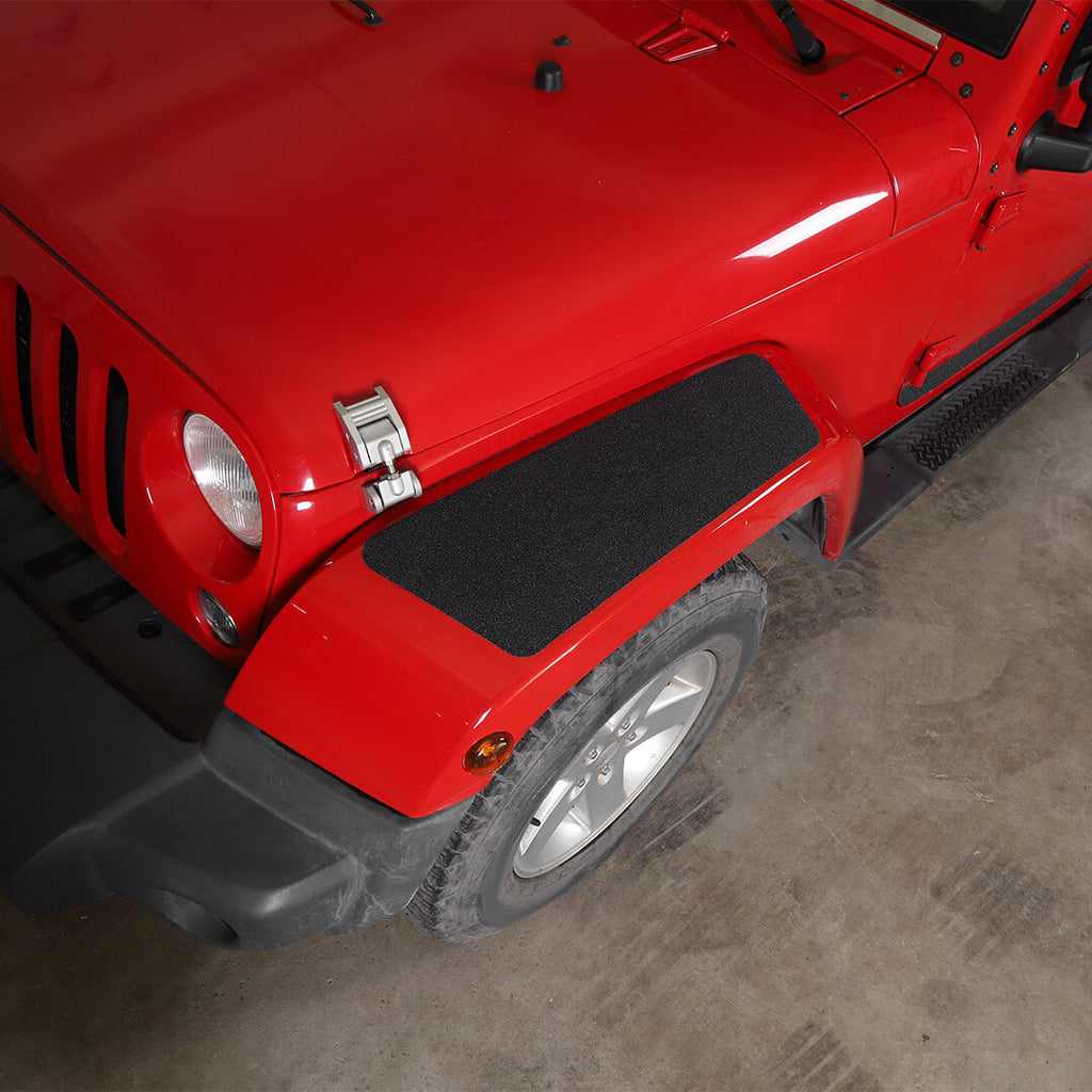 For 2007-2018 Jeep Wrangler JK Front Fender Top Anti-Scratch Protector Pad（2 pcs）