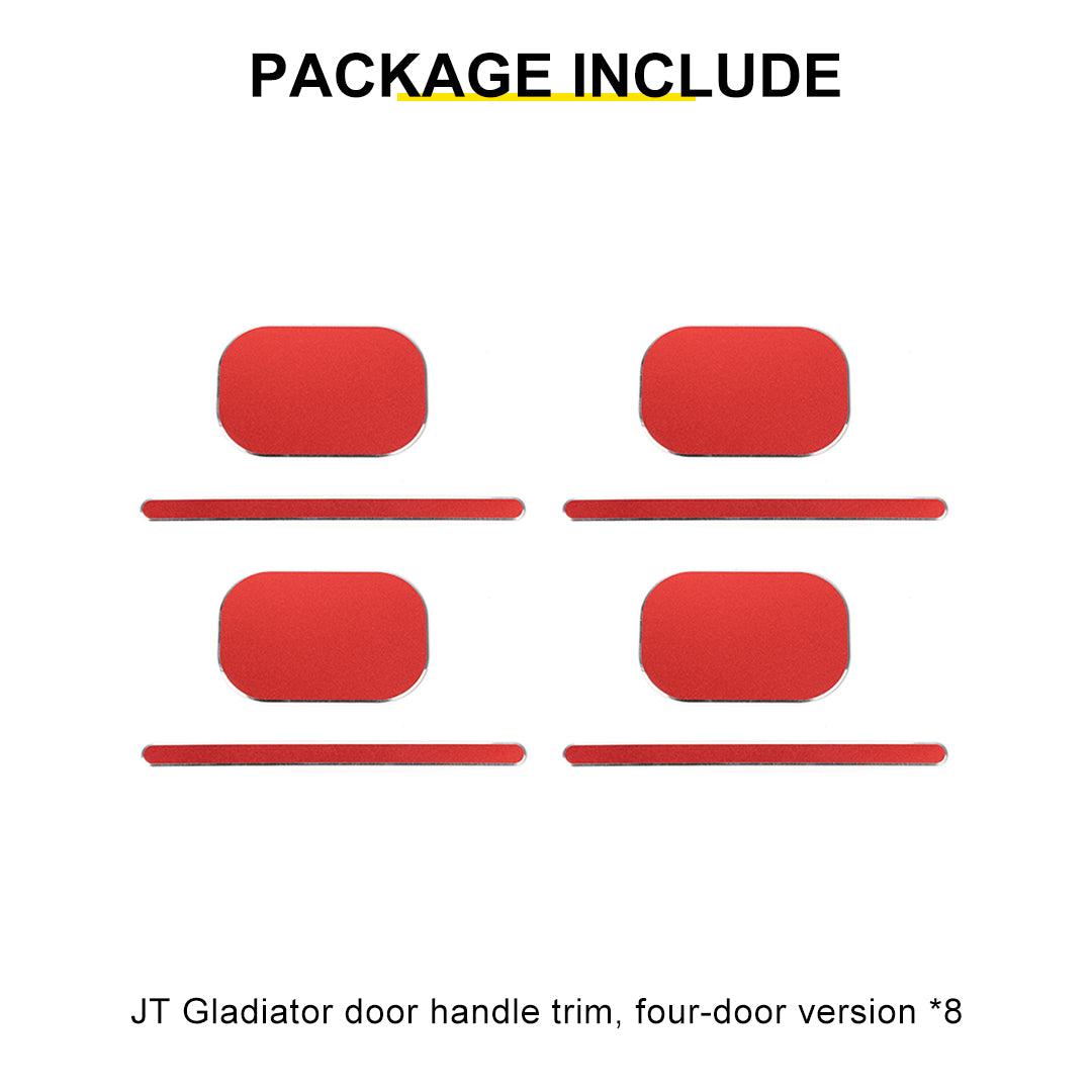 For 2020+ Jeep Gladiator JT 4 Door Aluminium Door Handle Trim Cover（8 pcs）