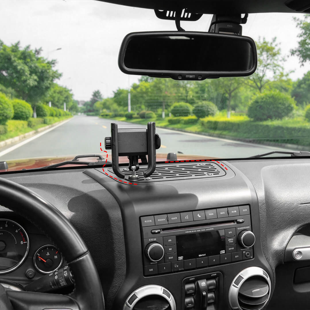 For 2011-2018 Jeep Wrangler JK Center Console Expansion Phone Mount Holder（5 pcs）