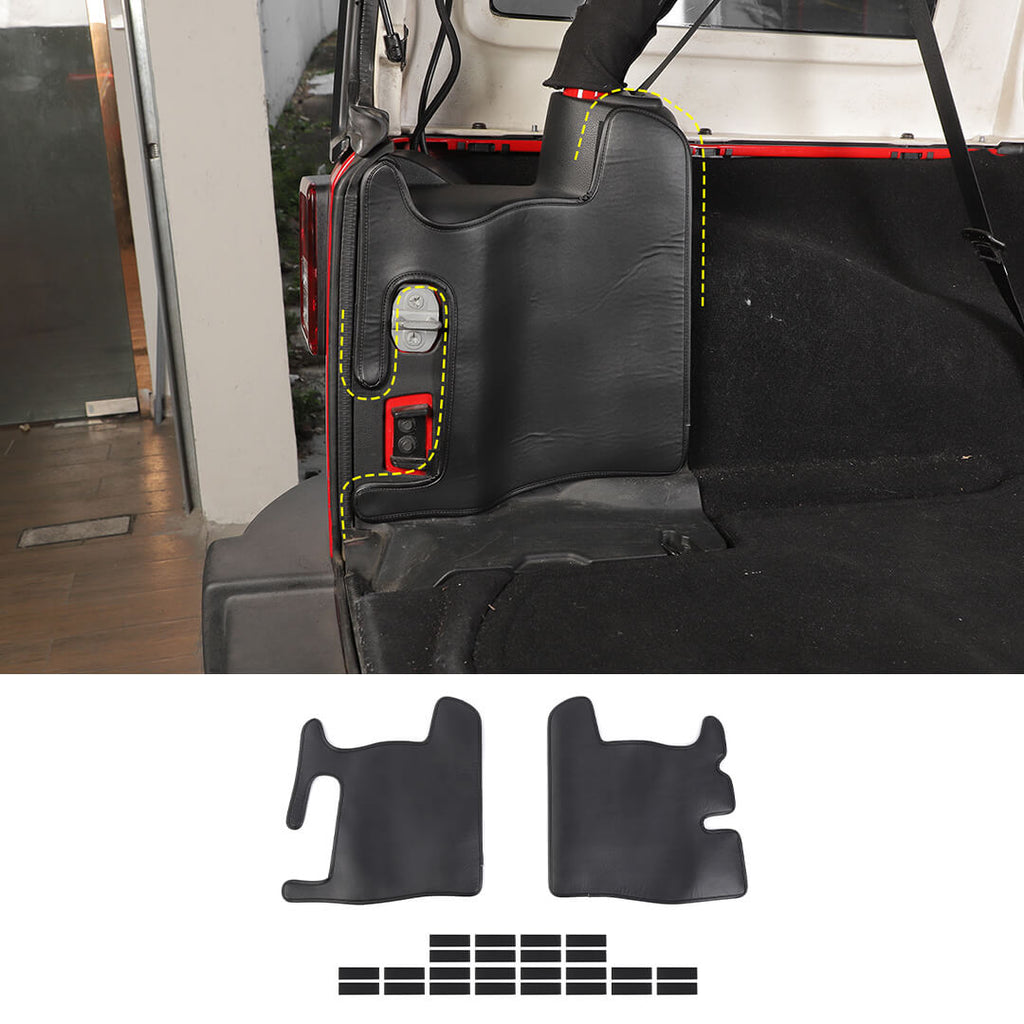 For 2007-2018 Jeep Wrangler JKU 4 Door Rear Trunk Side Protection Pad Cover（2 pcs）