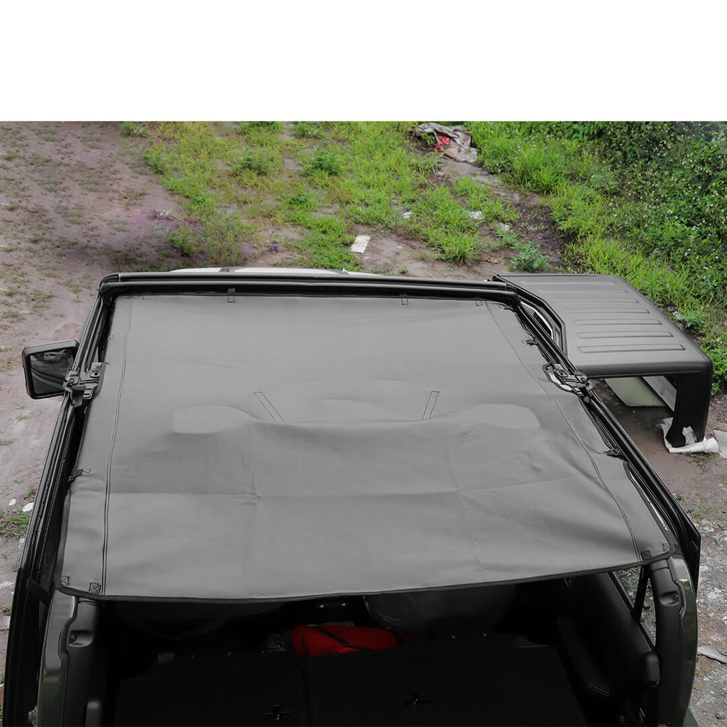 For 2020+ Jeep Gladiator JT 4 Door Soft Top Bikini Sunshade Mesh Anti-UV