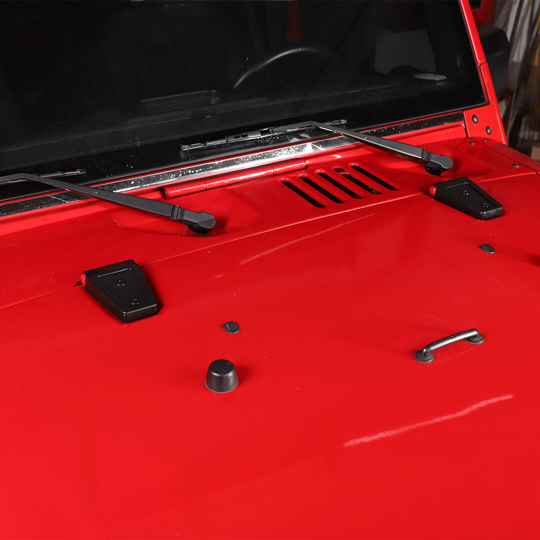 For 2007-2018 Jeep Wrangler JK 2 Door Door & Hood Hinge Cover Trim Exterior Accessories（6 pcs）