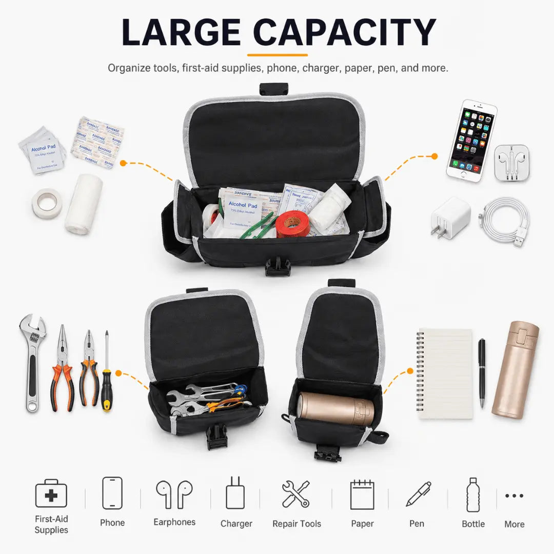 Canvas MOLLE Storage Bag Set for Jeep Wrangler Seat Back & Tailgate Organizer Accessories