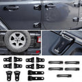 For 2018-2025 Jeep Wrangler JL 4-Dr 17x Door Handle/Door & Engine Hood & Spare Tire Bracket Hinge Trim Cover Kit