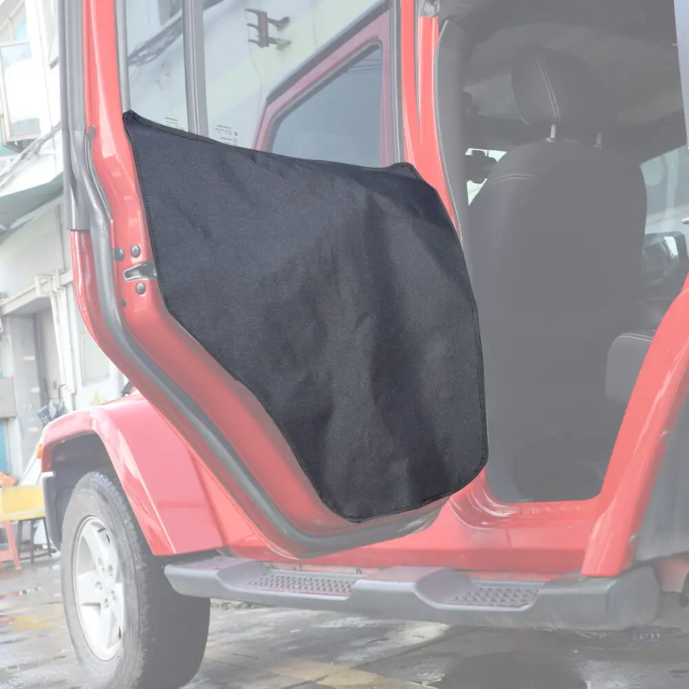 For 07+ Jeep Wrangler JK JL JT /14+ Cherokee /16+Renegade/11-20 Grand Cherokee/17+ Compass Pet Dog Scuff Cover Mat Car Door Guard Catch Catcher