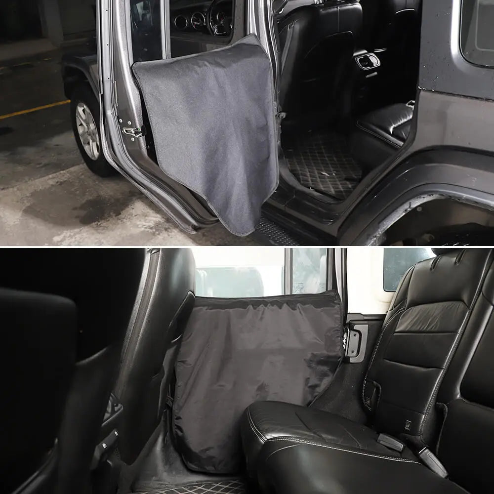 For 07+ Jeep Wrangler JK JL JT /14+ Cherokee /16+Renegade/11-20 Grand Cherokee/17+ Compass Pet Dog Scuff Cover Mat Car Door Guard Catch Catcher