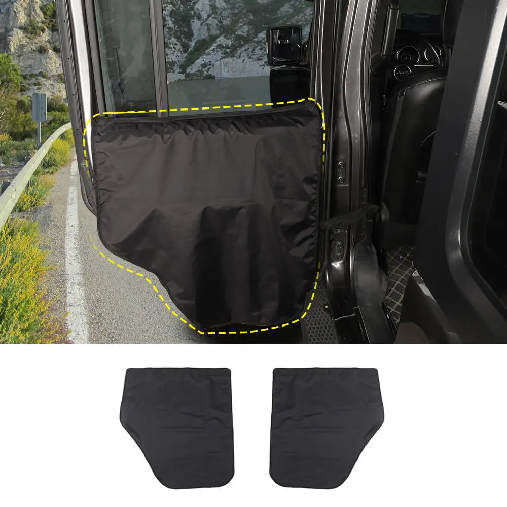 For 07+ Jeep Wrangler JK JL JT /14+ Cherokee /16+Renegade/11-20 Grand Cherokee/17+ Compass Pet Dog Scuff Cover Mat Car Door Guard Catch Catcher