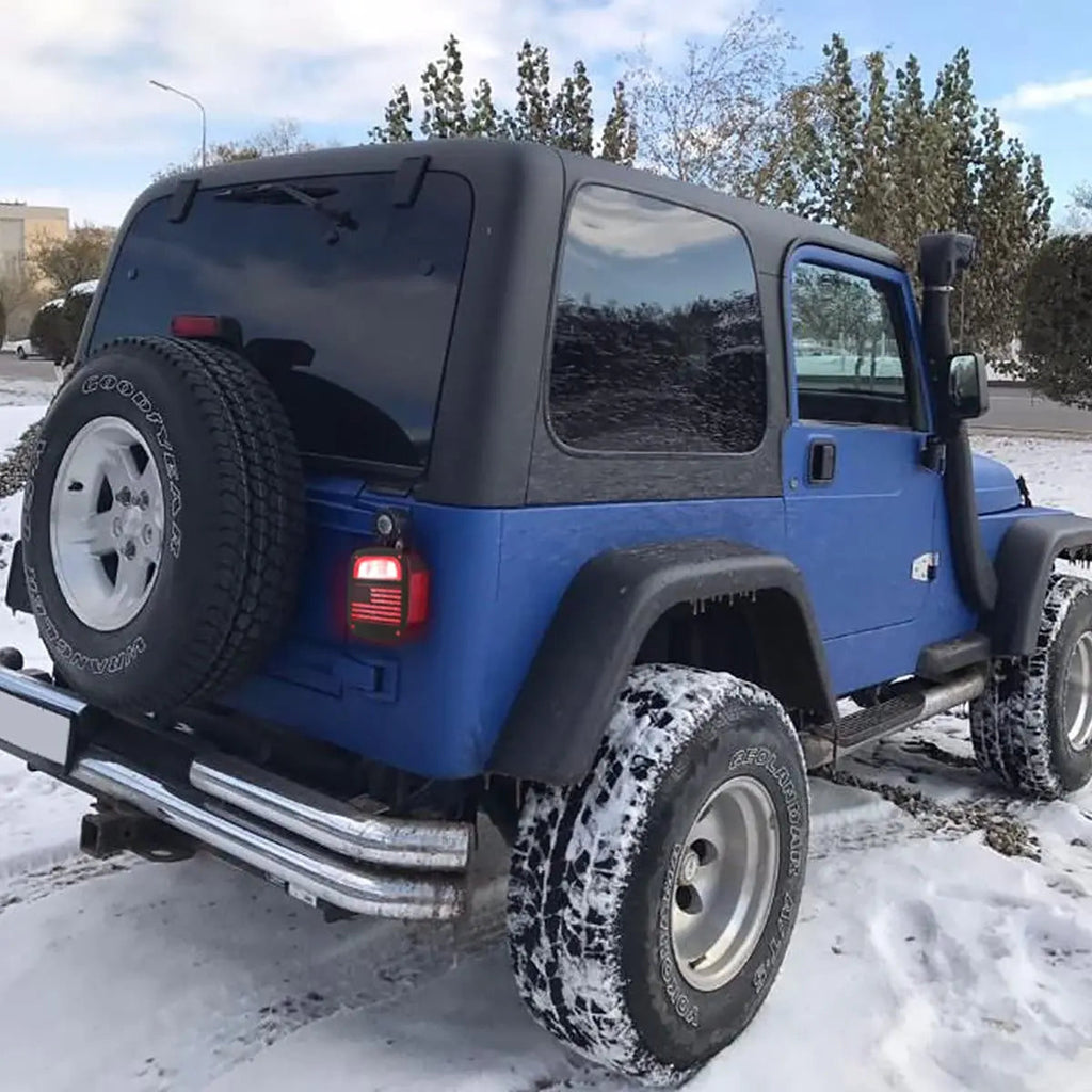 For 1996-2006 Jeep Wrangler TJ Metal Rear Taillights Guards (US Flag)