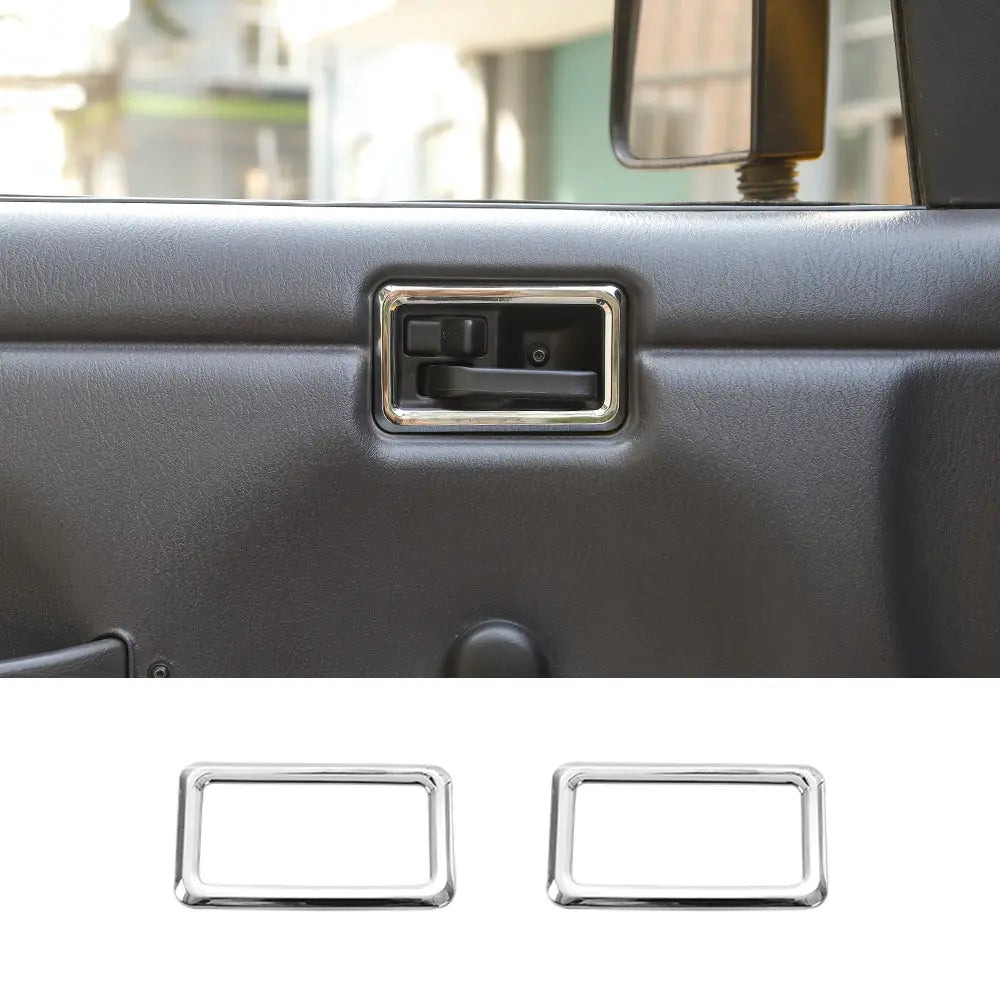 For 1997-06 Jeep Wrangler TJ 2x Car Door Handle Bowl Trim Panel Decor Cover
