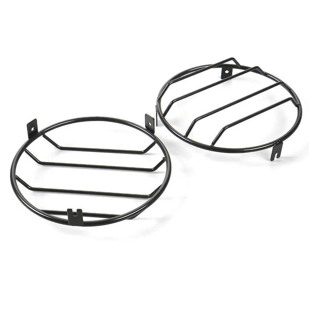 For 1997-06 Jeep Wrangler TJ Headlight Front Lights Protector Guard Black