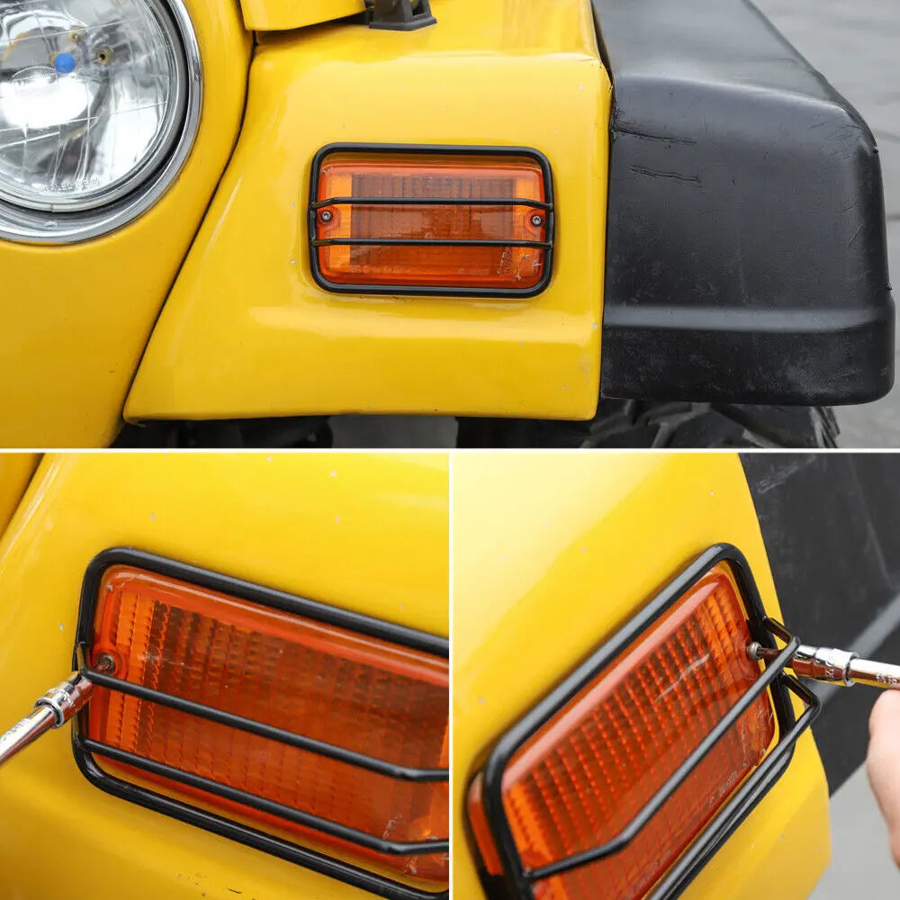 For 1997-2006 Jeep Wrangler TJ 2pcs Wheel Eyebrow Turn Signal Light Guards