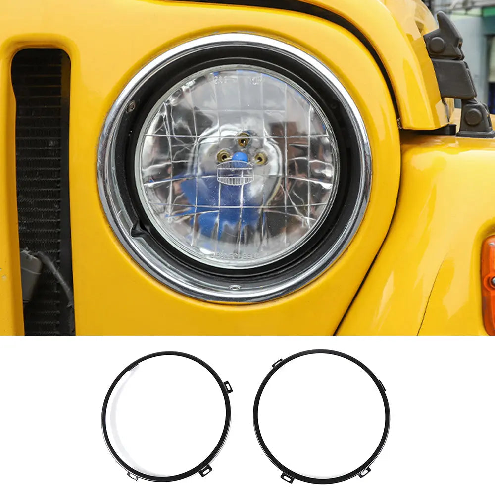 For 1997-2006 Jeep Wrangler TJ 7 inch Round Headlight Mounting Bracket Ring Headlamp Bezel
