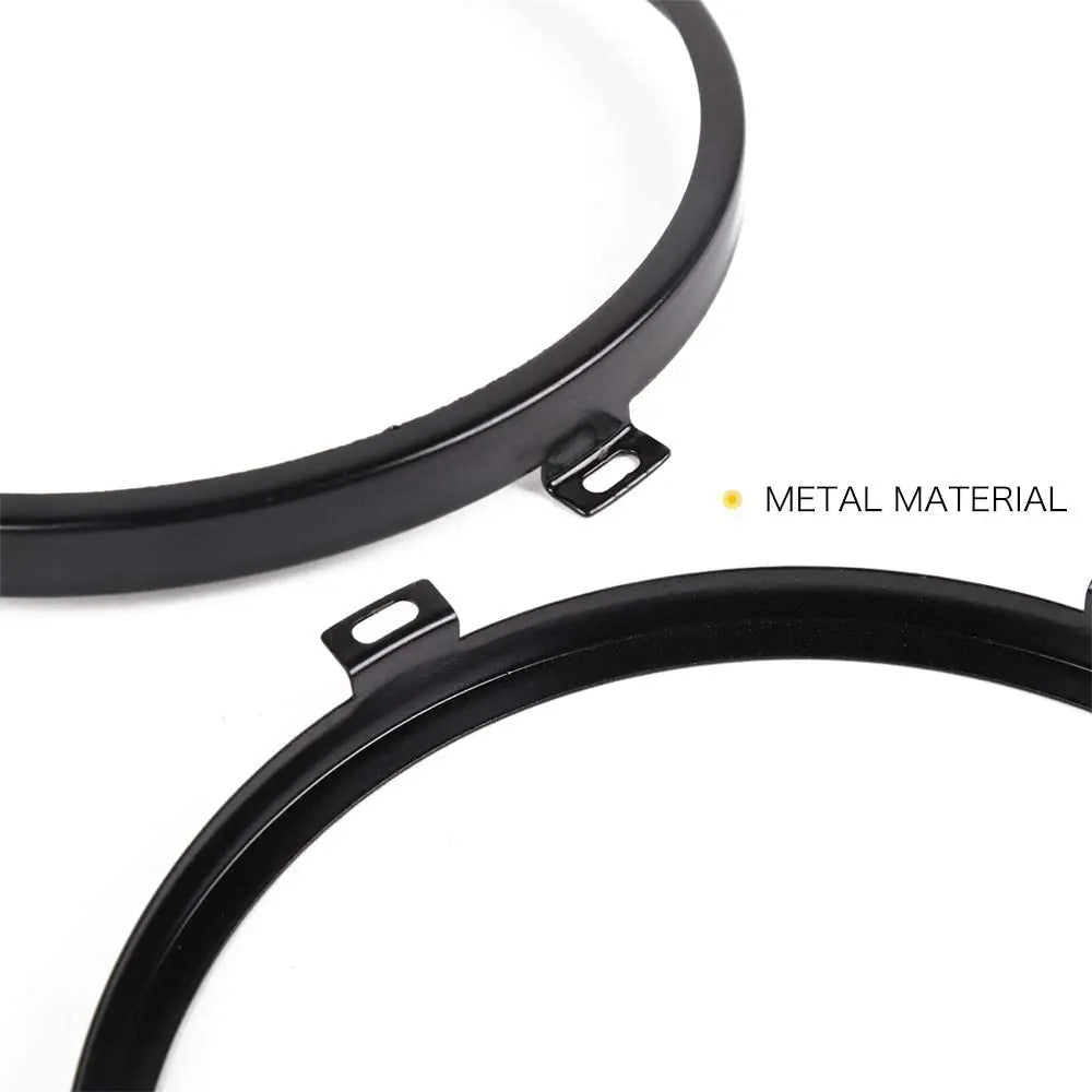 For 1997-2006 Jeep Wrangler TJ 7 inch Round Headlight Mounting Bracket Ring Headlamp Bezel