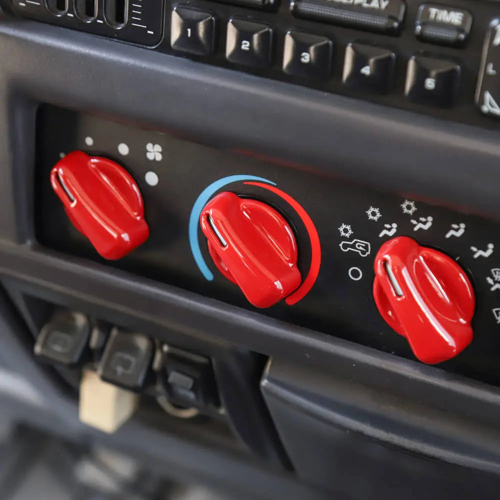For 1997-2006 Jeep Wrangler TJ Air Condition Switch Button Knob Decor Trim Cover